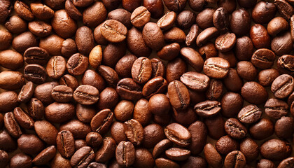 Fototapeta premium a roasted coffee beans texture background