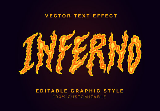 Orange and Yellow Flamed Burning Hot Text Effect