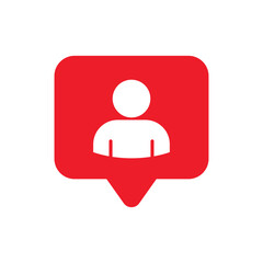 Social media people notifications icons