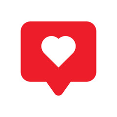 Social media heart notifications icons