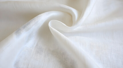 linen with a subtle sheen, reflecting freshness and sterility 