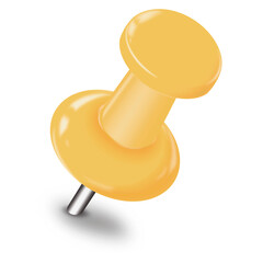 Pastel Orange Pushpin, Free Trial, PNG File, Transparent Background, Thumbtack for Notes, Memos, Sticky Notes, Maps