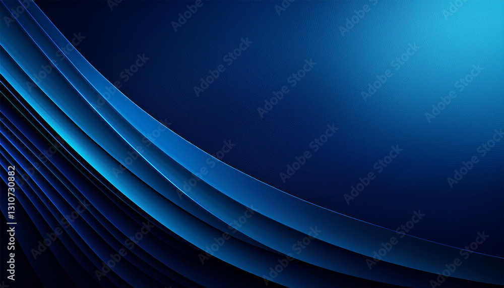 Sticker dark blue gradient background with light effect abstract elegant horizontal background modern blue b