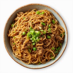 A collection of high-quality stock photos featuring various bowls of noodles, including ramen, udon, pho, pad thai, spaghetti, soba, dan dan, laksa, lo mein, japchae, mie goreng, carbonara, and more. 