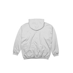 White Hoodie Flat Back Mockup