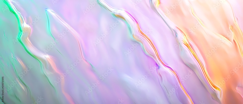 Poster fluid abstract art digital creation soft tones modern aesthetic close-up view visual serenity