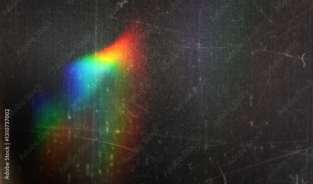 Poster prism light leak texture for photo overlay and effect. lens flare in abstract background. bokeh effe