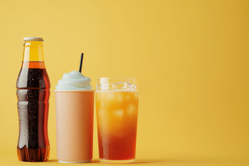 Refreshing cool drink selection cheers everyone in summer days