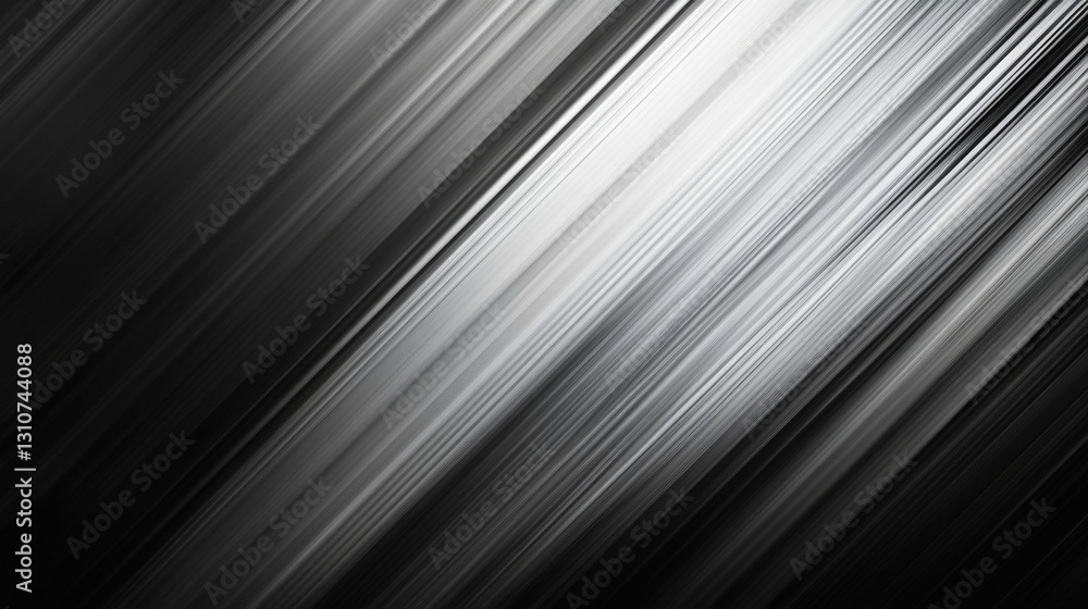 Poster abstract image with diagonal lines in shades of gray and white