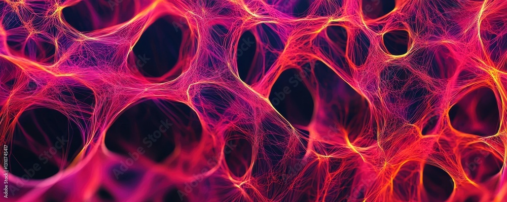 Poster vibrant abstract network patterns digital art colorful background high-resolution close-up view crea