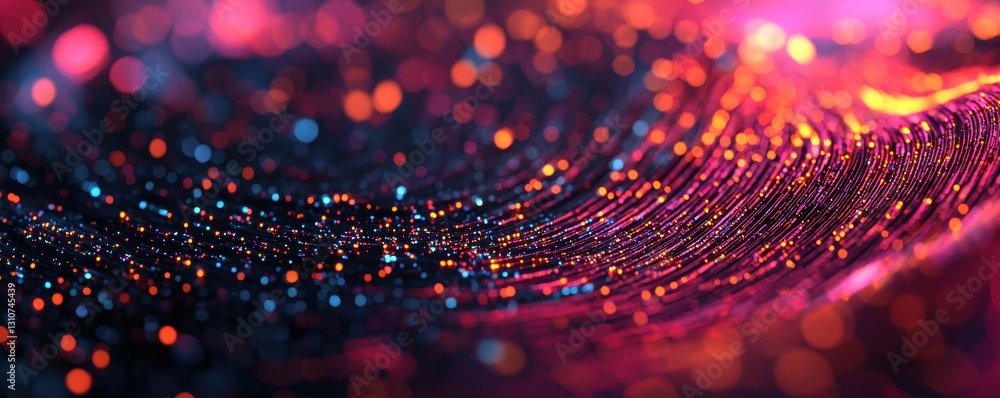 Poster vibrant light patterns abstract background digital art colorful environment close-up view visual con