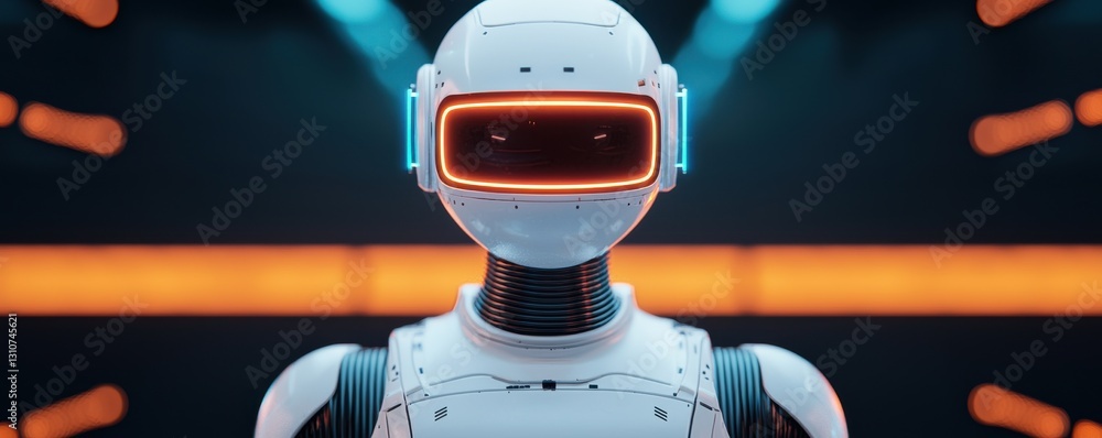 Aufkleber innovative robotics showcase technology lab digital art futuristic environment close-up ai concepts