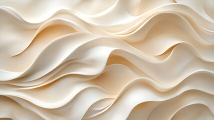 Abstract creamy waves of smooth fabric in neutral warm colors