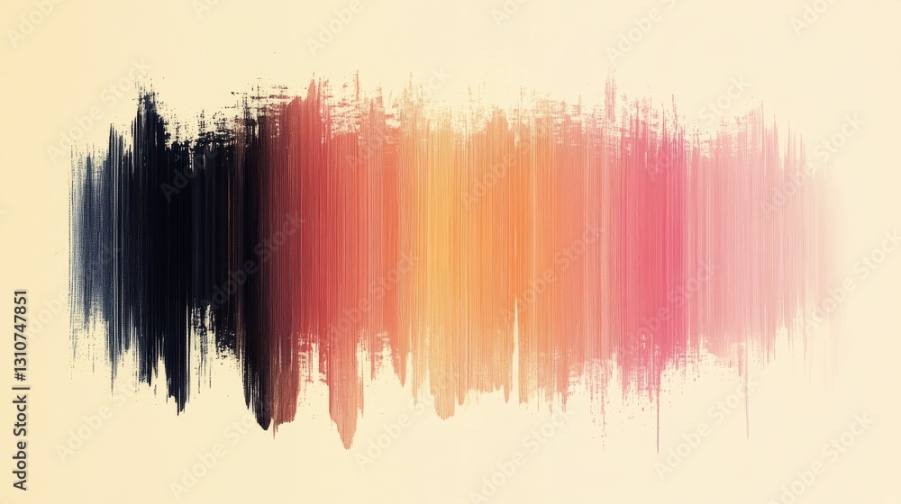 Poster abstract composition depicting a gradual color transition across horizontal space