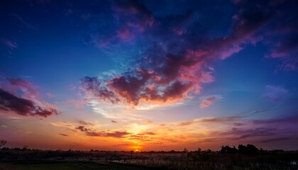 Obraz premium beautiful sky twilight after sunset