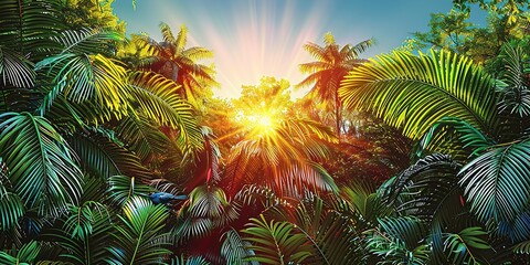 tropical palm tree
