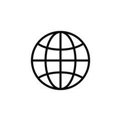 Globe Icon vector illustration, Go to web symbol icon