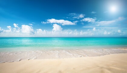 summer beach background with blue sky