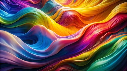 Obraz premium Organic Rainbow Texture: Vibrant Swirl Background for Fashion Design & Textile