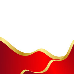 Abstract Red And Gold Wave Graphic