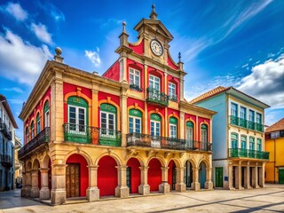 Ortigueira Town Hall Facade, Galicia, Spain - Historic Building Exterior
