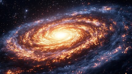 Spiral Galaxy in Deep Space