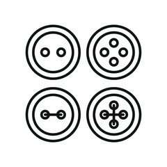 Buttons tailor and fashion icon represents elegance and craftsmanship, perfect for sewing, clothing design, textile projects, and stylish branding.