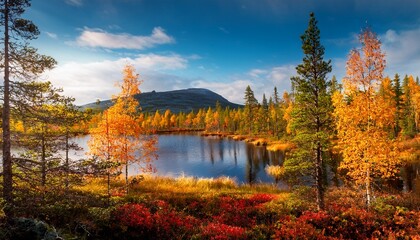 autumn colors in finland lapland