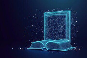 Obraz premium Abstract and sleek 3D glyph line icon of a book, perfect for educational and study apps.