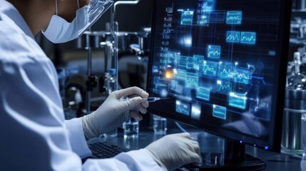 Fototapeta premium Science lab produces vaccines and medicines.