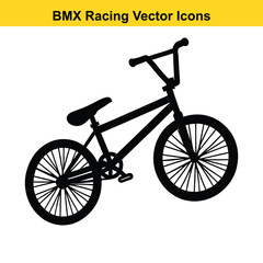 BMX Rider Silhouette Vector High-Flying Cycling Maneuvers.
