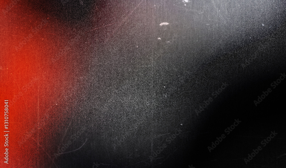 Poster grainy red gradient background fading to black with a subtle light source emanating from the top