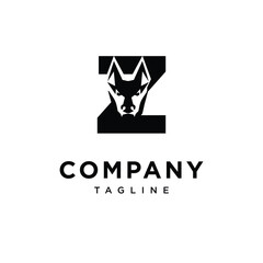 Naklejka premium Letter Z Belgian Malinois Logo Icon Vector