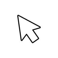 Cursor Click icon vector, pointer arrow icon