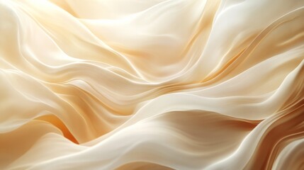 Fototapeta premium Abstract depiction of flowing delicate fabric with multiple curves