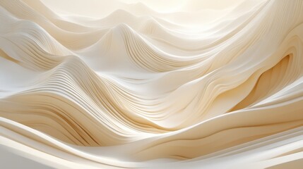 Fototapeta premium Beautiful abstract undulating landscape with soft lines and subtle shading