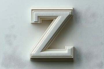 Capital letter Z in 3D layered design