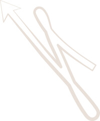 Arrow fun colorful line doodle for children or party celebration design icon with various directions