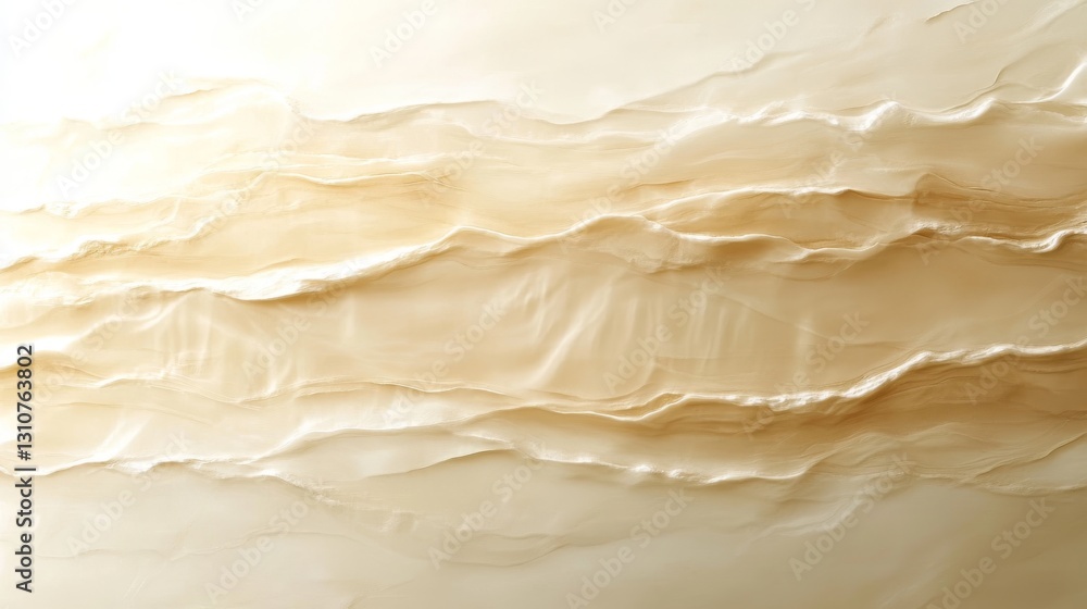 Poster abstract light background with layered wavy flowing patterns in beige tones