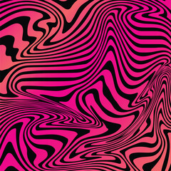 Trippy Black and Pink Gradient Oil Stripes Background