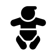 baby glyph icon style