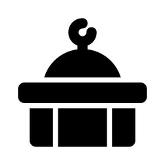 mosque glyph icon style