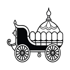 vintage carriage vector illustration