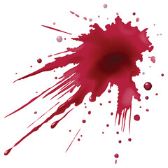 Dynamic Red Paint Splash Illustration