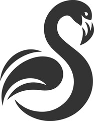 Fototapeta premium A flamingo arching its neck into an S shape animal vector
