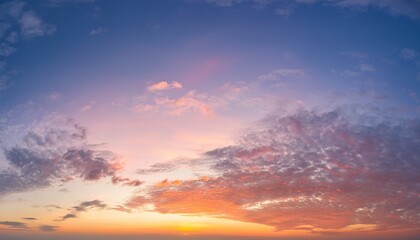 ave heaven real sky with sun pastel colors panoramic sunrise sundown sanset sky with colorful clouds