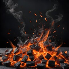 Glowing Embers and Smoke