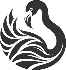 A flamingo looking back over its shoulder animal vector