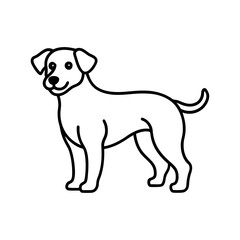 Cute Doggy Outline Icon