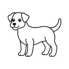 Cute Doggy Outline Icon